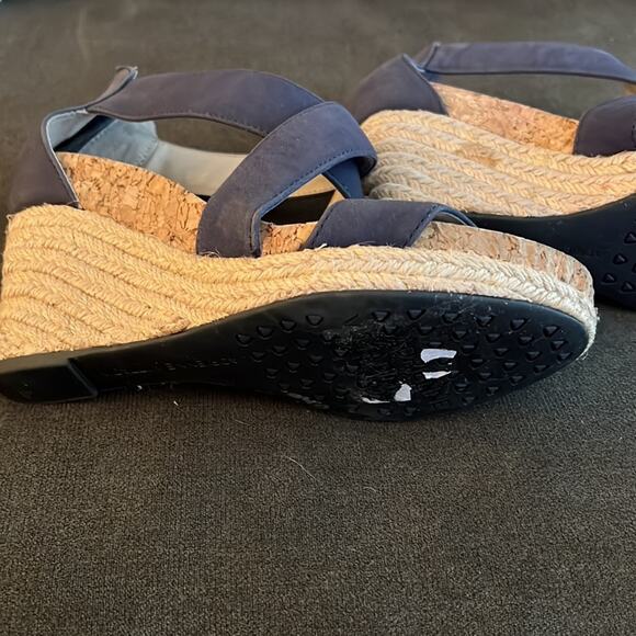 Adrienne Vittadini Clarity Leather Cork Wedges - Picture 5 of 6